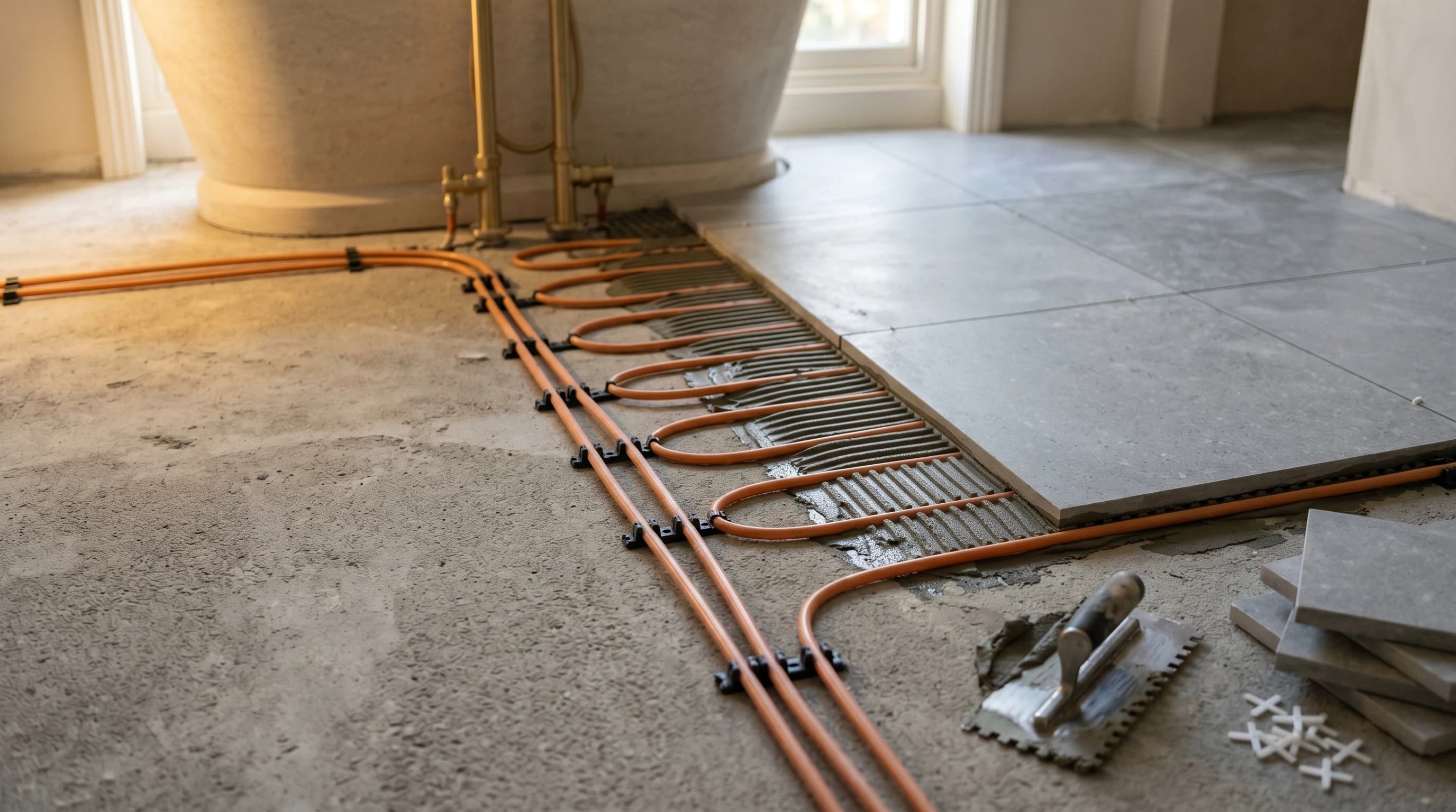 Underfloor heating — PrimeCraft Surface Solutions bathroom service