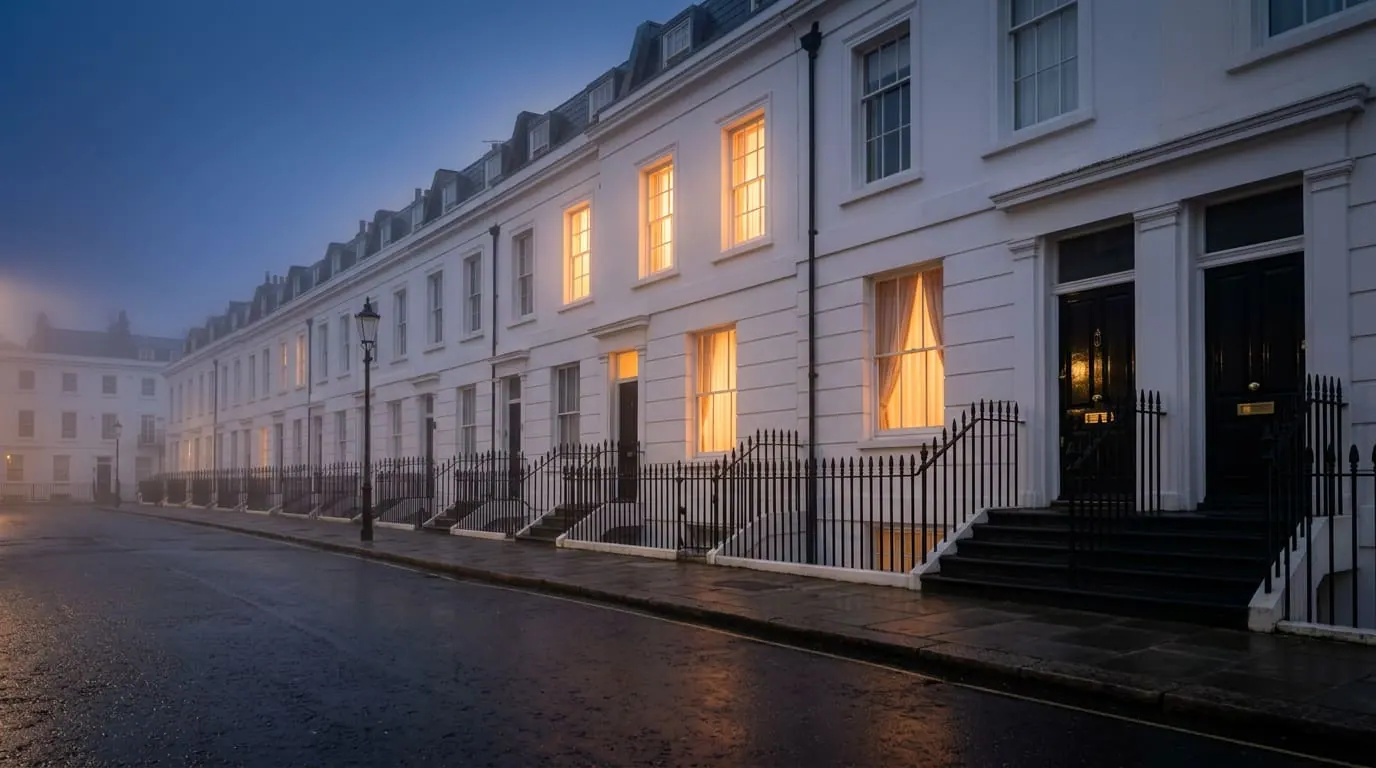 Architectural drawings and a London terrace elevation prepared for a householder planning application, supported by PrimeCraft Surface Solutions.