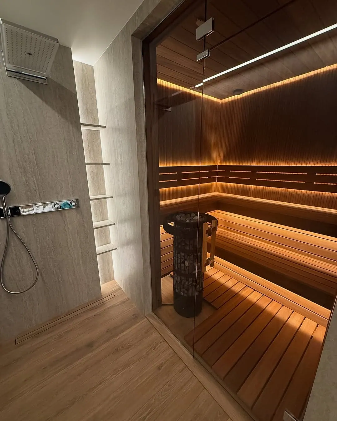 Private sauna & spa shower suite — Chafford Hundred, Essex
