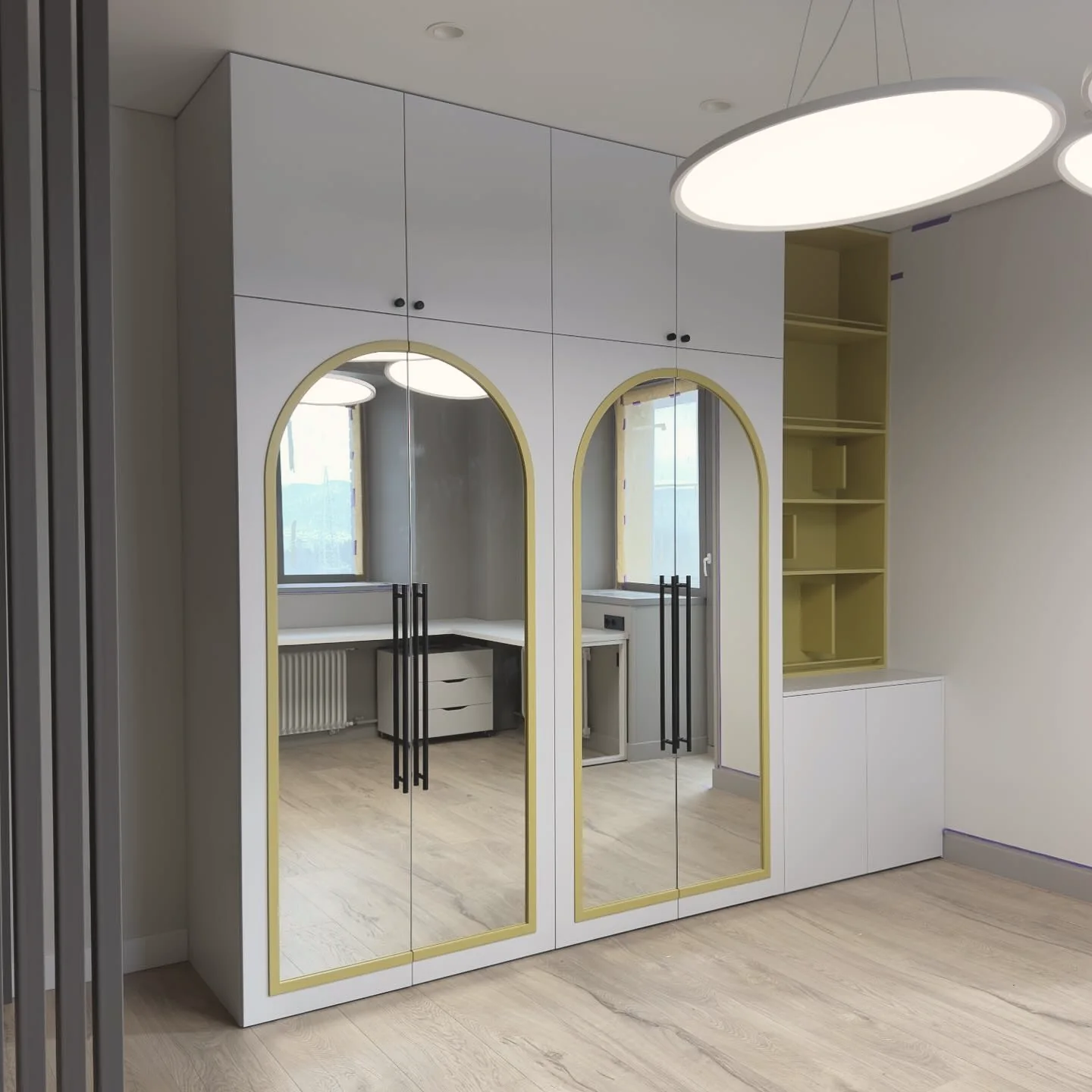 Wardrobes with arched mirror doors — London