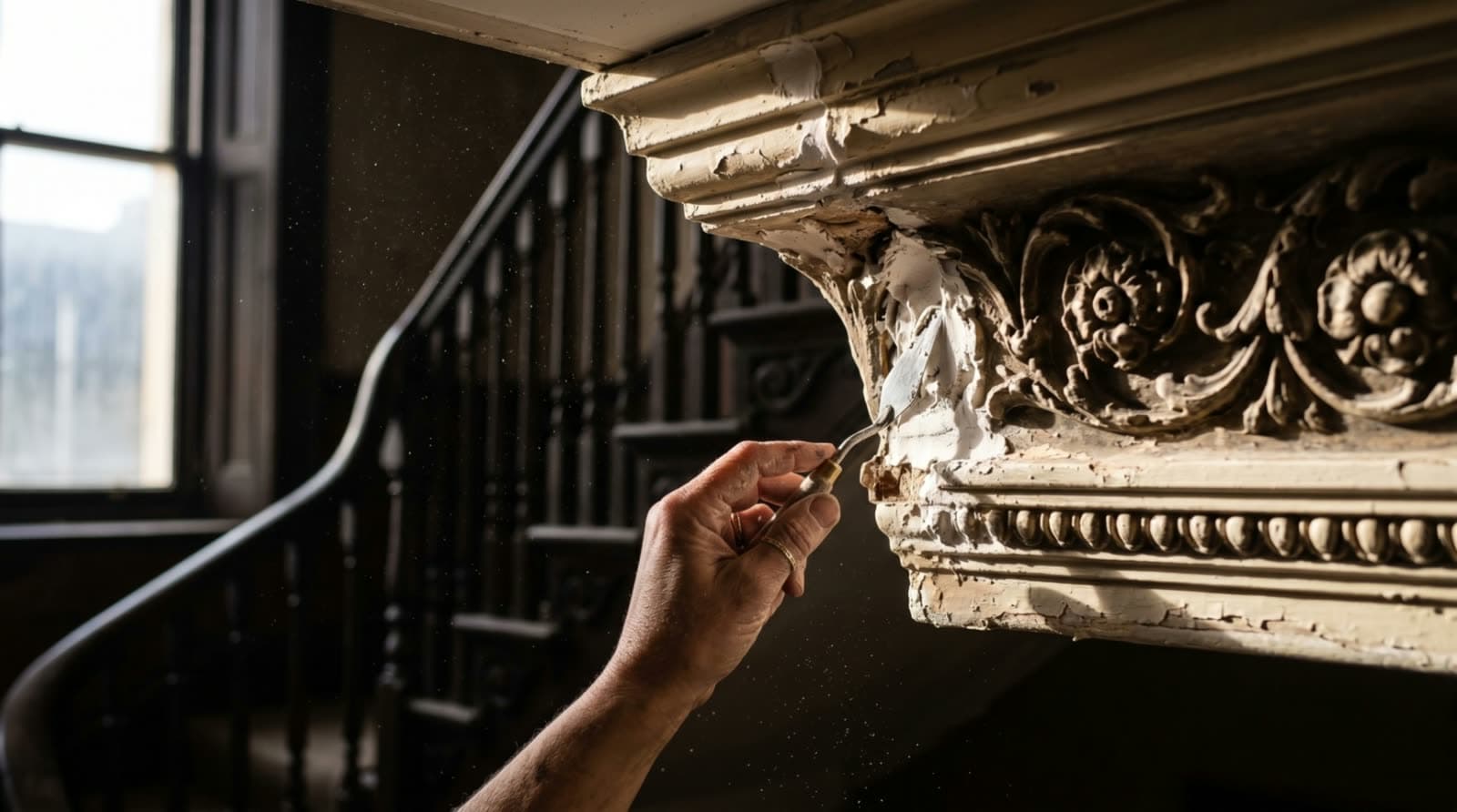 Surface restoration by PrimeCraft Surface Solutions — a damaged finish repaired and colour-matched in place