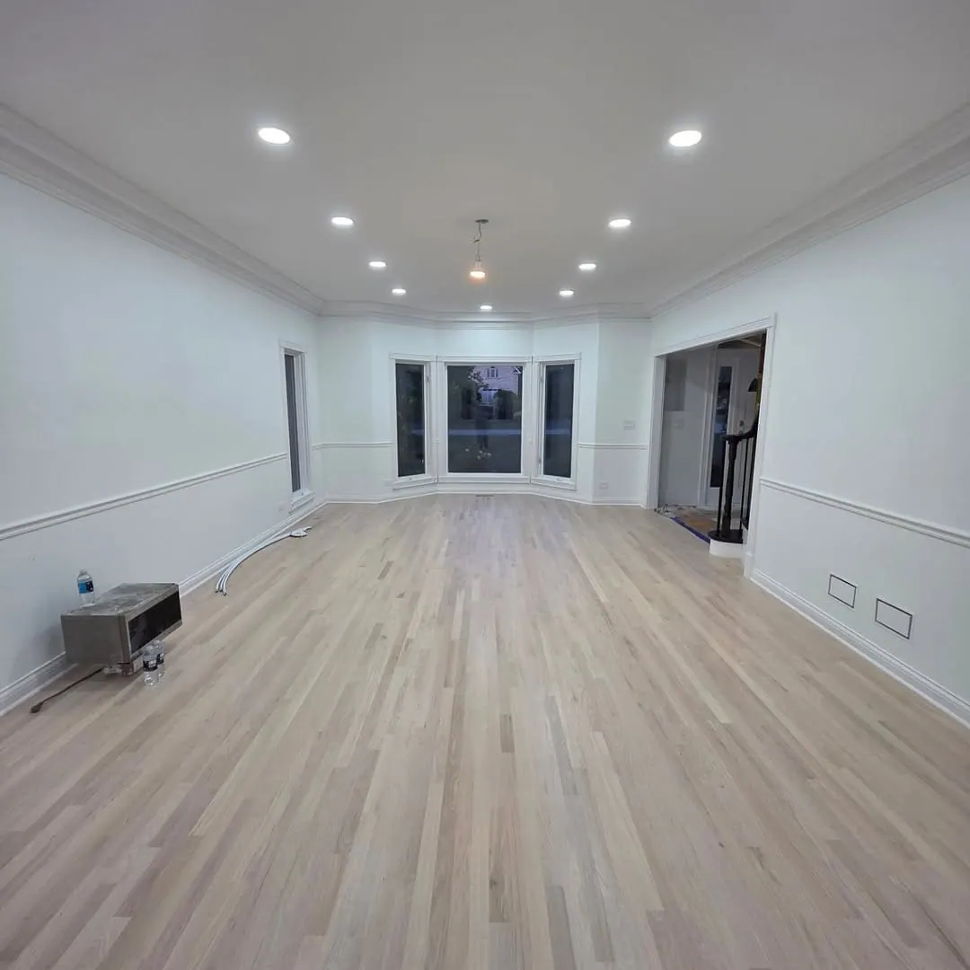 A freshly plastered and repainted London interior finished by PrimeCraft Surface Solutions.