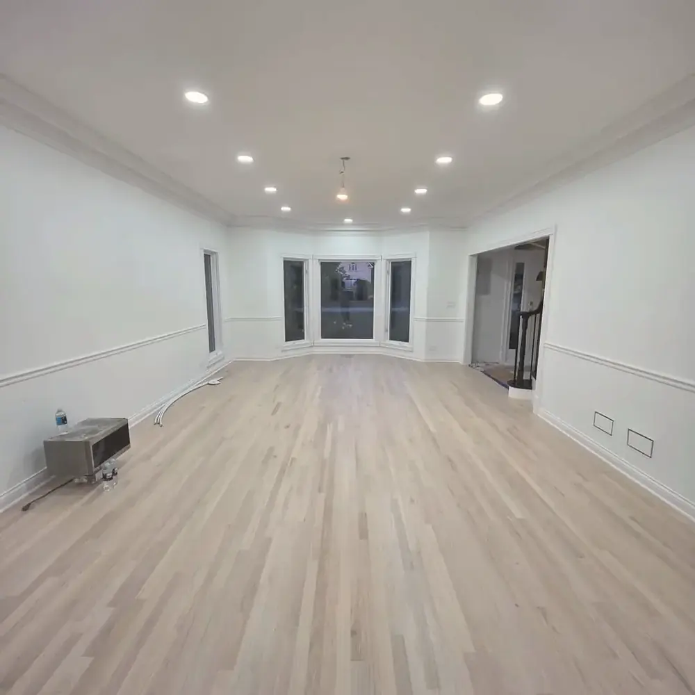 A freshly plastered and repainted London interior finished by PrimeCraft Surface Solutions.