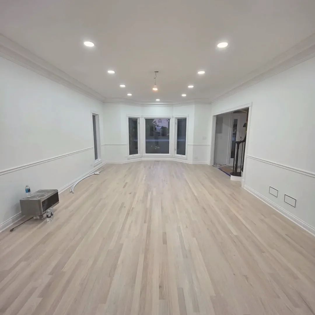 A freshly plastered and repainted London interior finished by PrimeCraft Surface Solutions.
