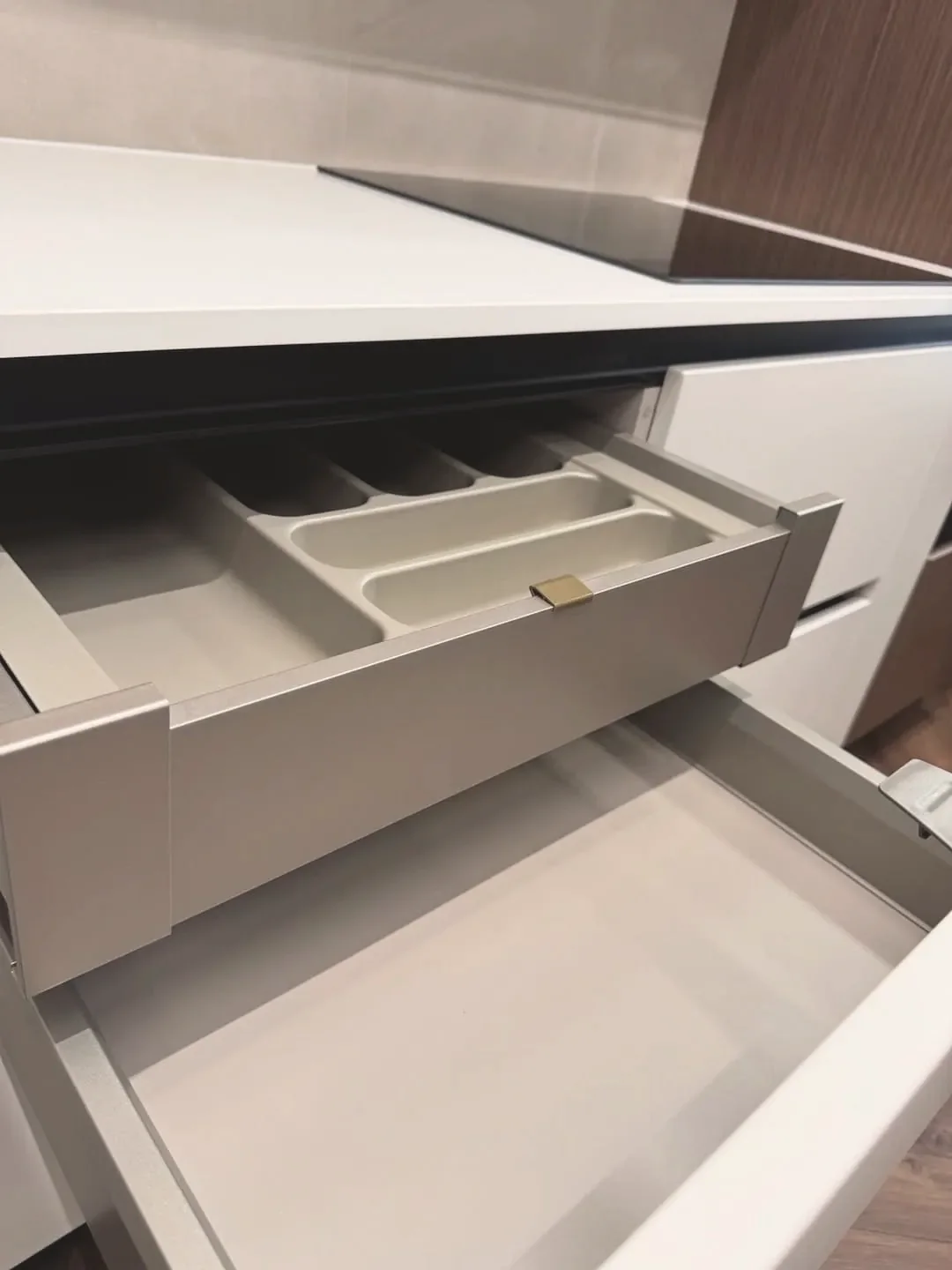 First-fix data and lighting cabling run through a London renovation by PrimeCraft Surface Solutions, ready for a smart-home system.
