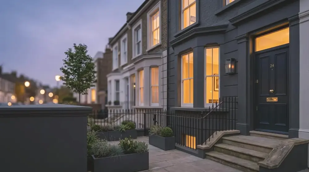 Full flat renovation in a London Victorian conversion by PrimeCraft Surface Solutions — new kitchen, refitted bathroom and engineered oak flooring with acoustic underlay.